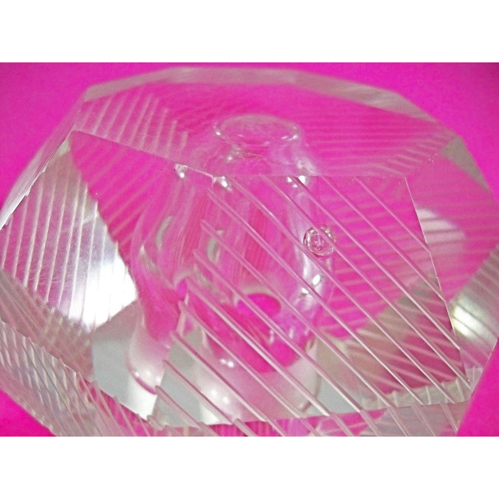 Vintage Lead Cut Crystal Paperweight Perfume Bottle Art Deco Bubble 7.5 Tall Accessories The Best Vintage Clothing