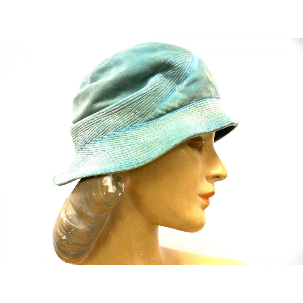 Vintage Hat Cloche Turquoise Velvet Hat Jean Barthet Paris 1950S Small Hats The Best Vintage Clothing