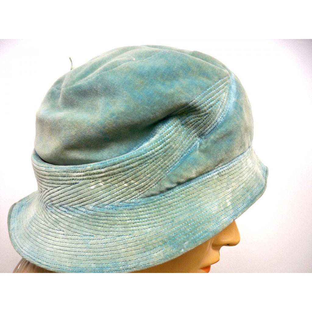 Vintage Hat Cloche Turquoise Velvet Hat Jean Barthet Paris 1950S Small Hats The Best Vintage Clothing