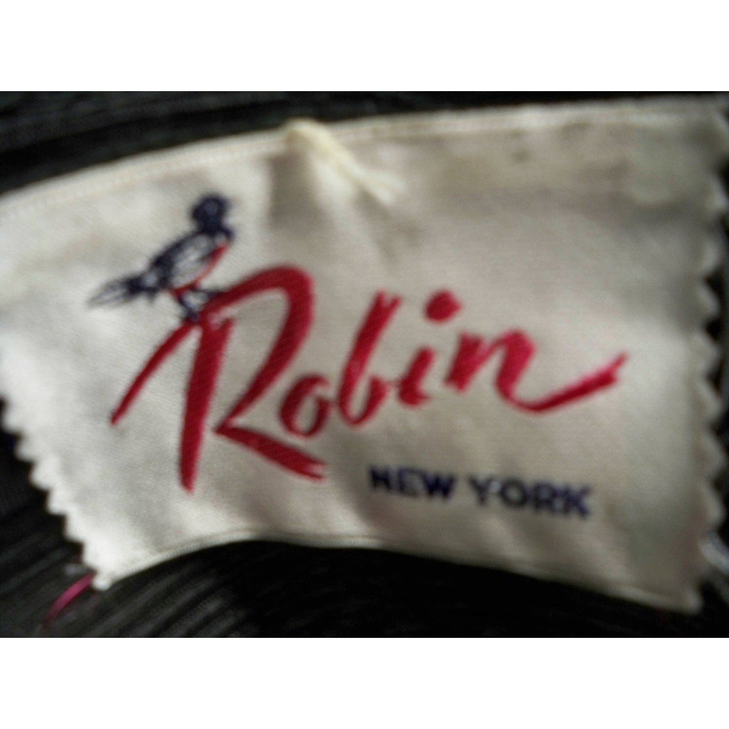 Ladies Wide Brimmed Horsehair Straw Lace Hat 1960s Robin New York Hats,New Arrivals The Best Vintage Clothing