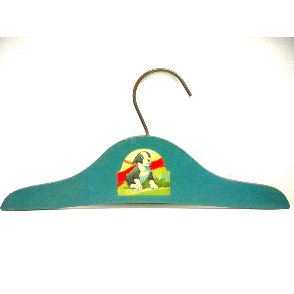 Most Adorable Wooden Childrens Hanger in the World Puppy Decal 1940s - The Best Vintage Clothing
 - 1
