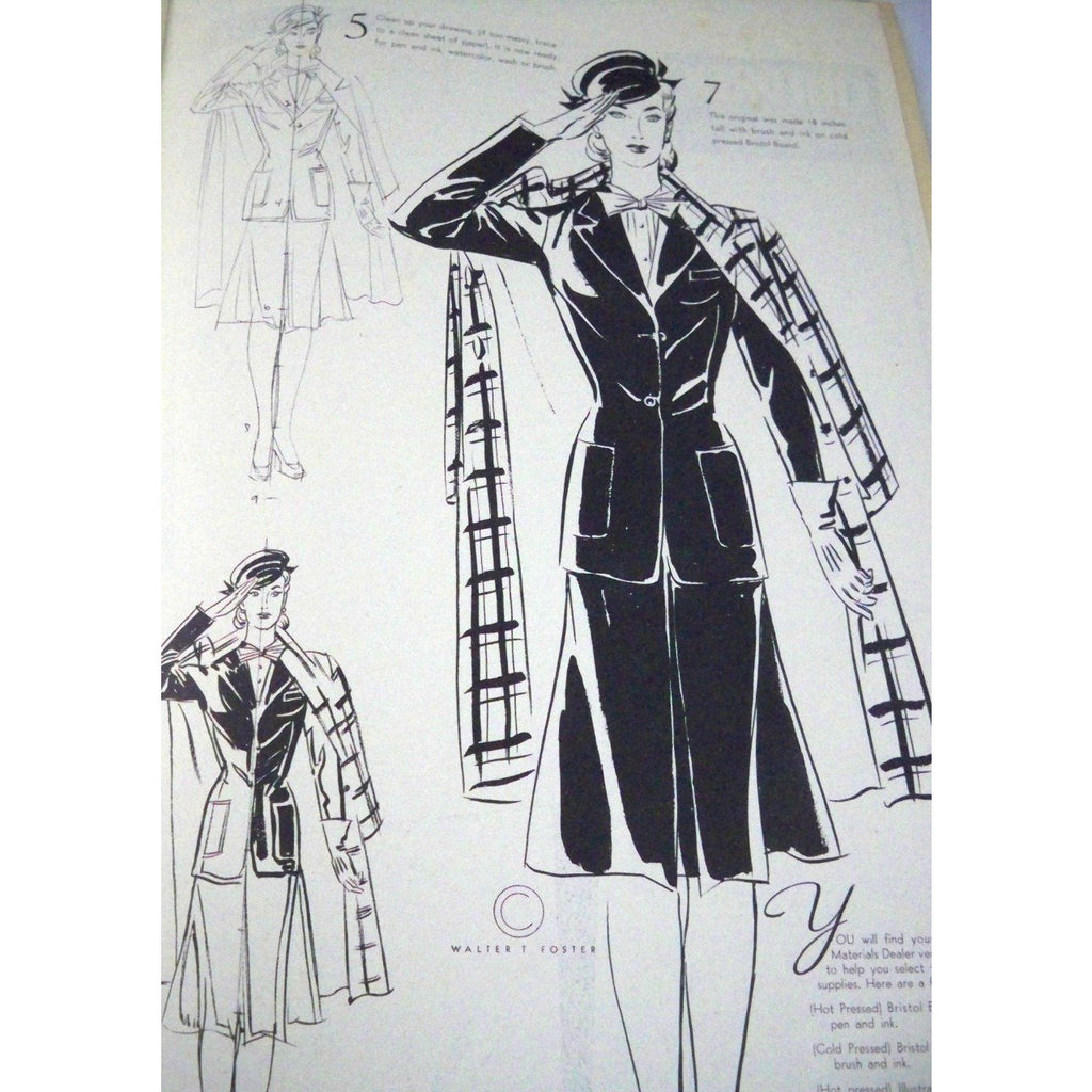 Vintage Fashion Book How To Draw The Female Figure 1940s Collectibles,New Arrivals The Best Vintage Clothing