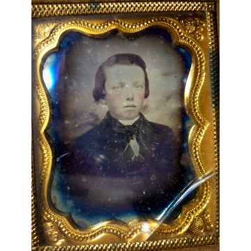 Antique Daguerreotype Young Boy in Gold Case - The Best Vintage Clothing
 - 1