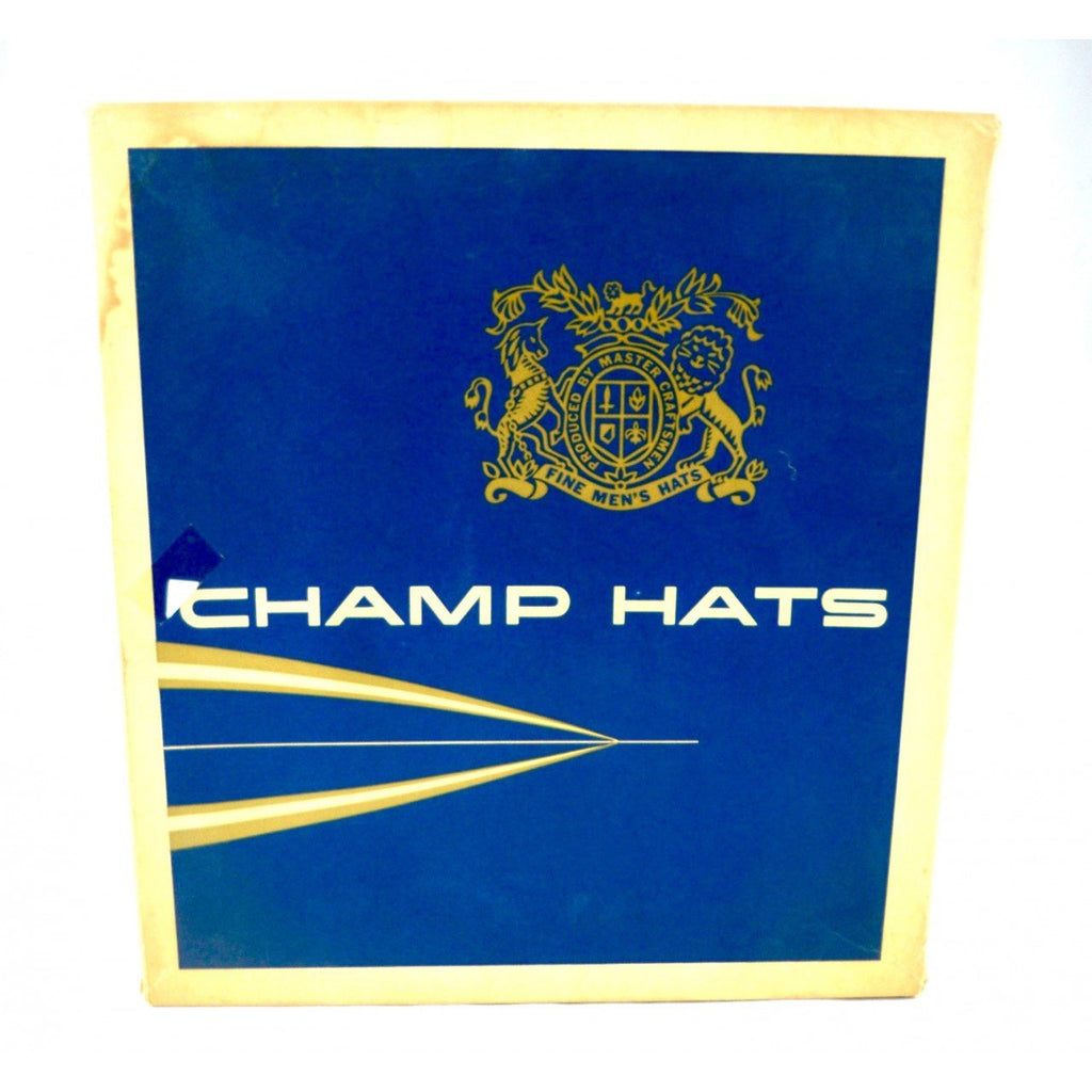 Mens Vintage Hatbox Champ 1960s Hat Box Large Square Men's Vintage,On Sale Champ