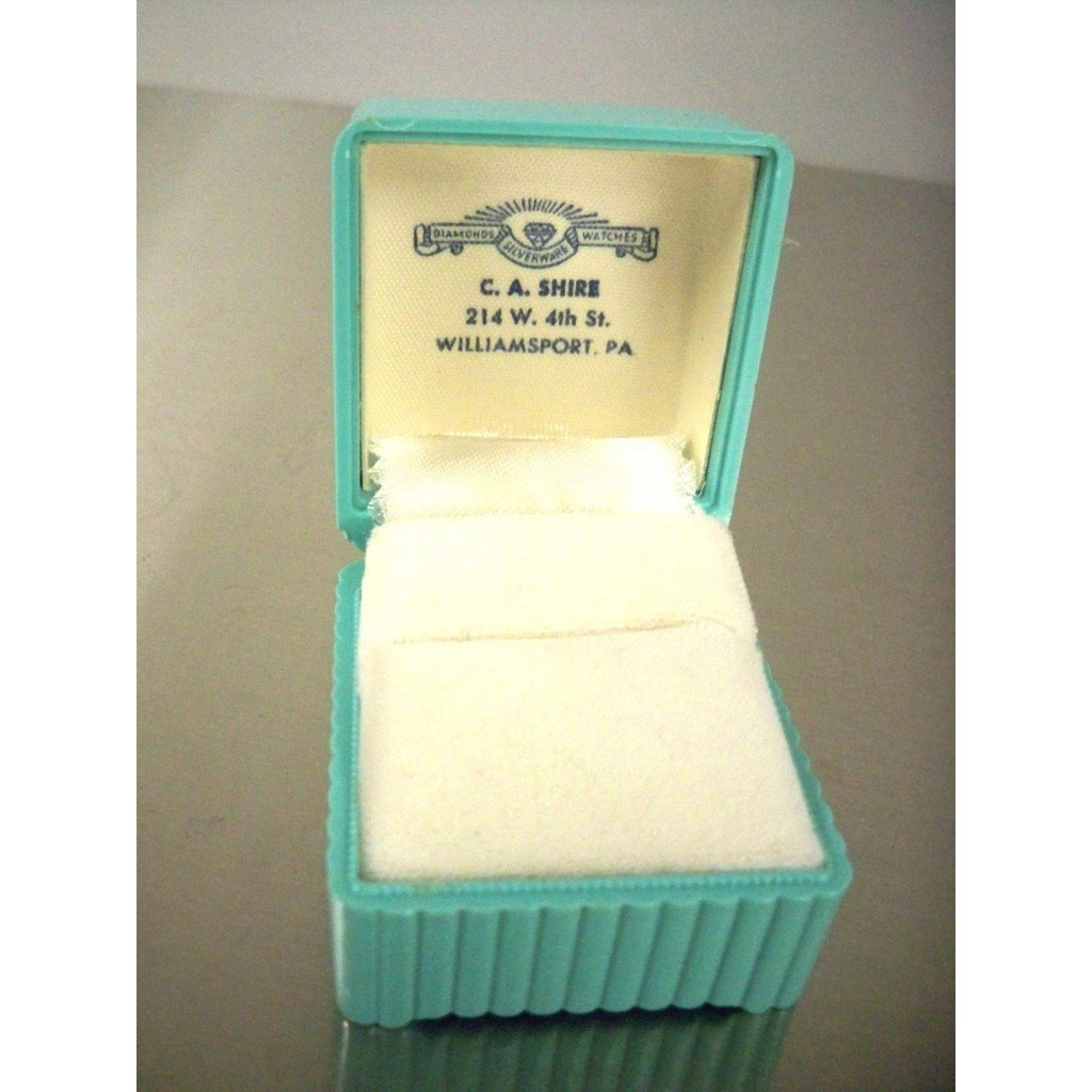 Vintage Celluloid Ring Box 1950s True Aqua Cart2cart The Best Vintage Clothing
