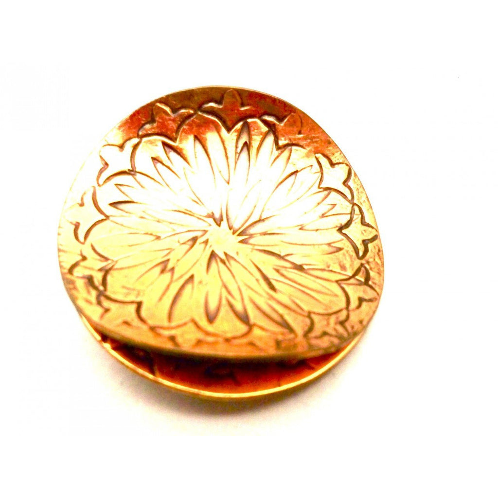 Rare Vintage GRET BARKIN Signed Engraved Copper Brooch & Earrings Hand Wrought Jewelry Gret Barkin