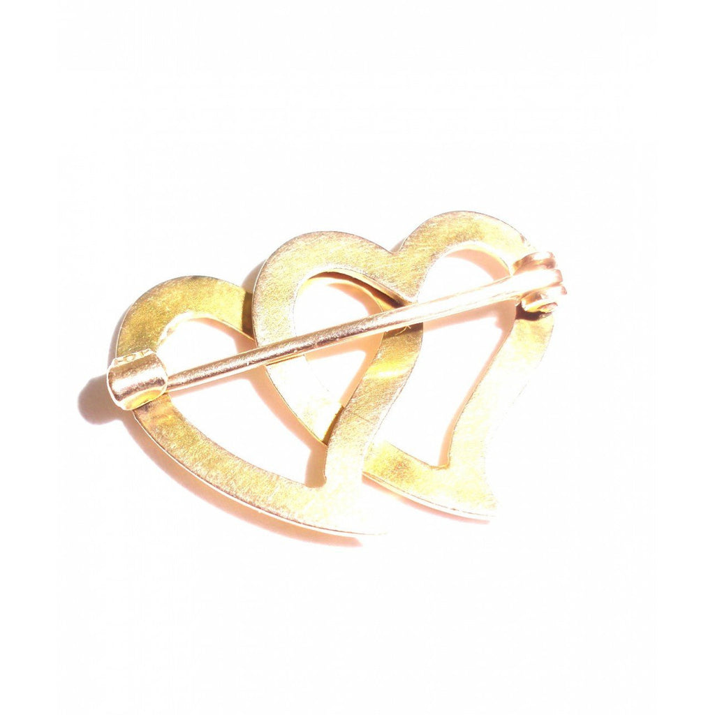 Antique Victorian Double Heart Brooch 10K Jewelry The Best Vintage Clothing