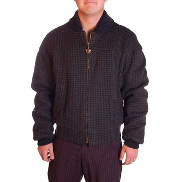 Vintage Mens Zip Jacket Cresco Wool  Houndstooth 1950S Sz 40 - The Best Vintage Clothing
 - 1