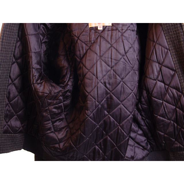 Vintage Mens Zip Jacket Cresco Wool Houndstooth 1950S Sz 40 Men's Vintage The Best Vintage Clothing