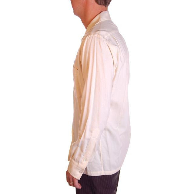 Vintage Mens Rupert Rhodes Wool Blend Cream Shirt 1950S 38-40 Chest Men's Vintage The Best Vintage Clothing