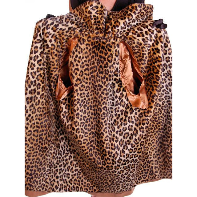 Vintage Camel/Faux Leopard Trim/Lined Coat Kilimanjaro 1970S M-L Cart2cart The Best Vintage Clothing