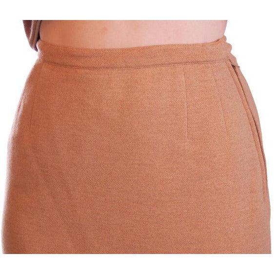 Vintage Camel Wool Knit Suit 1950S 36-24-36 Ben Gershel By Robert Knox New Arrivals Ben Gershel