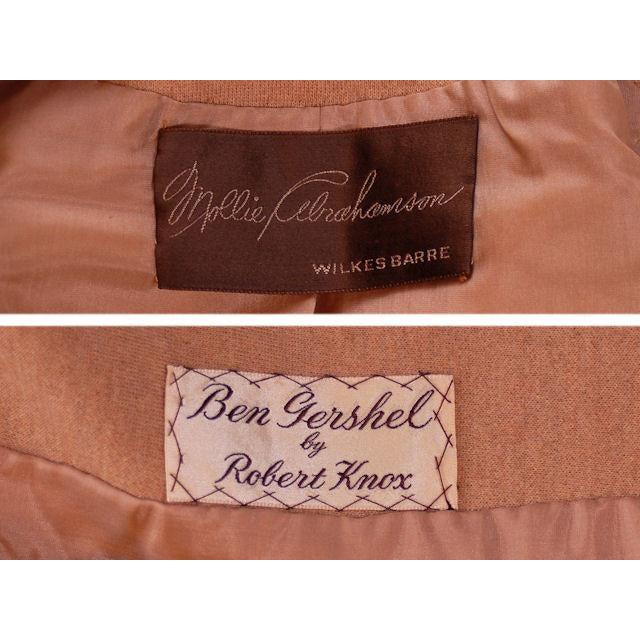 Vintage Camel Wool Knit Suit 1950S 36-24-36 Ben Gershel By Robert Knox New Arrivals Ben Gershel