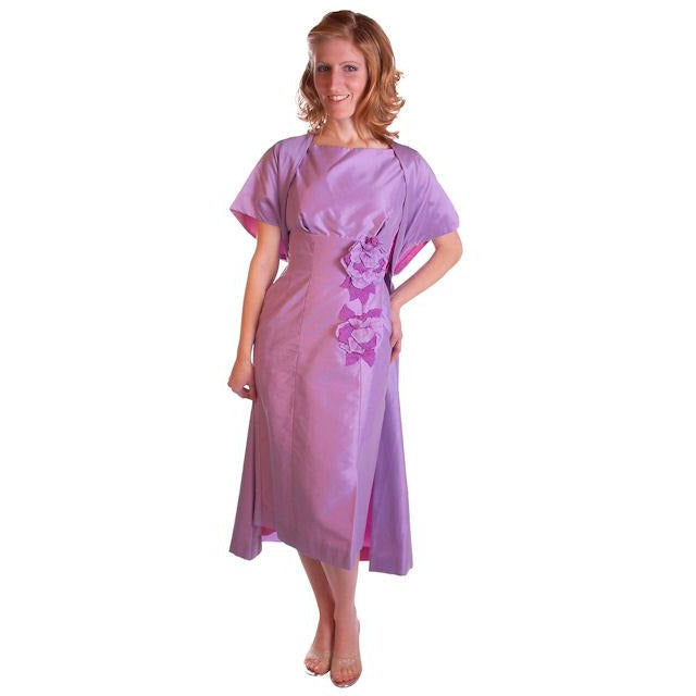 Vintage Dress & Coat Purple Changeable Taffeta 1950s 32-25-35 Cart2cart The Best Vintage Clothing