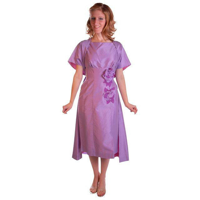Vintage Dress & Coat Purple Changeable Taffeta 1950s 32-25-35 Cart2cart The Best Vintage Clothing