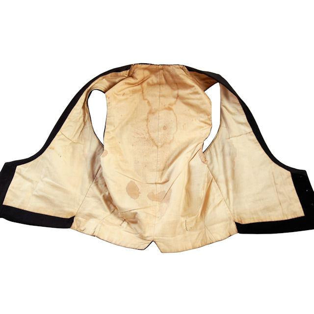 Antique Mens Victorian 4 Pocket Shawl Collar Vest Black Germany 1870s 36 Chest Men's Vintage The Best Vintage Clothing