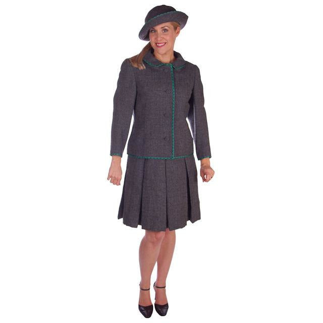 Vintage Nina Ricci Paris Couture 1950s Gray Wool Dress Suit and Hat 36-25-38 Women's,New Arrivals Nina Ricci