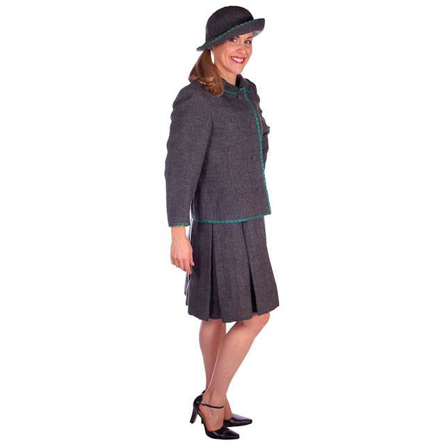 Vintage Nina Ricci Paris Couture 1950s Gray Wool Dress Suit and Hat 36-25-38 Women's,New Arrivals Nina Ricci