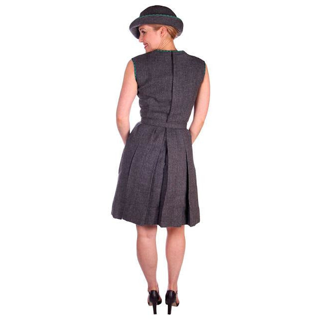 Vintage Nina Ricci Paris Couture 1950s Gray Wool Dress Suit and Hat 36-25-38 Women's,New Arrivals Nina Ricci