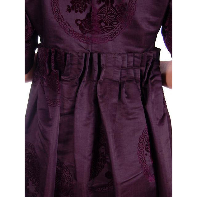 Vintage Aubergine Silk Evening Coat Created 1960s of Antique Fabric Provenance S Cart2cart The Best Vintage Clothing