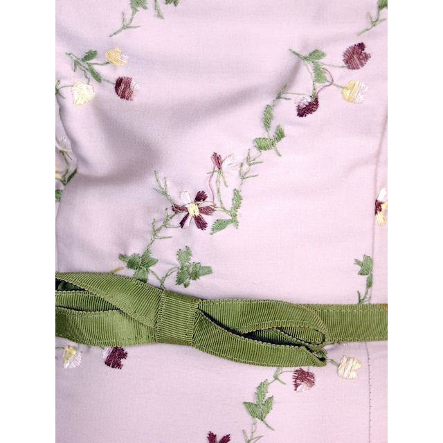 Vintage Sheath Dress Embroidered Cotton 1960s Tan 35-25-36 Cart2cart The Best Vintage Clothing