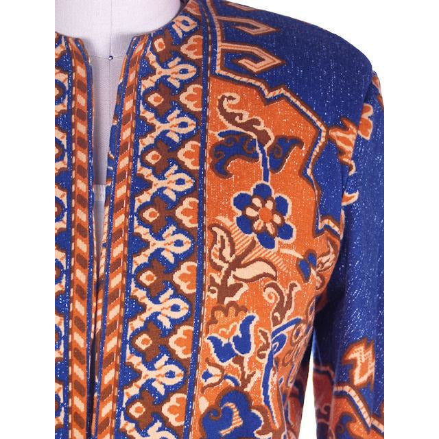 Vintage Printed Bolero Jacket Vera Signature Collection 1980S Small Cart2cart Vera