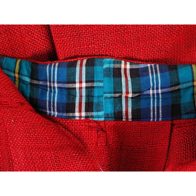 Vintage Skirt Rosy Red Burlap Big Patch Pockets 1940s Small Guernsey Women's,New Arrivals The Best Vintage Clothing