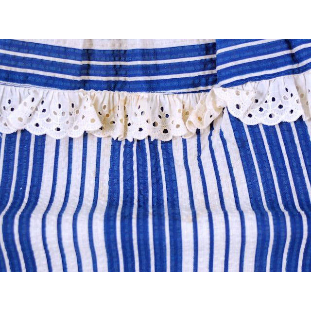 Sweet Vintage Seersucker Day Dress Blue Stripes Small Early 1940s Betty Barclay XS Women's,New Arrivals Betty Barclay