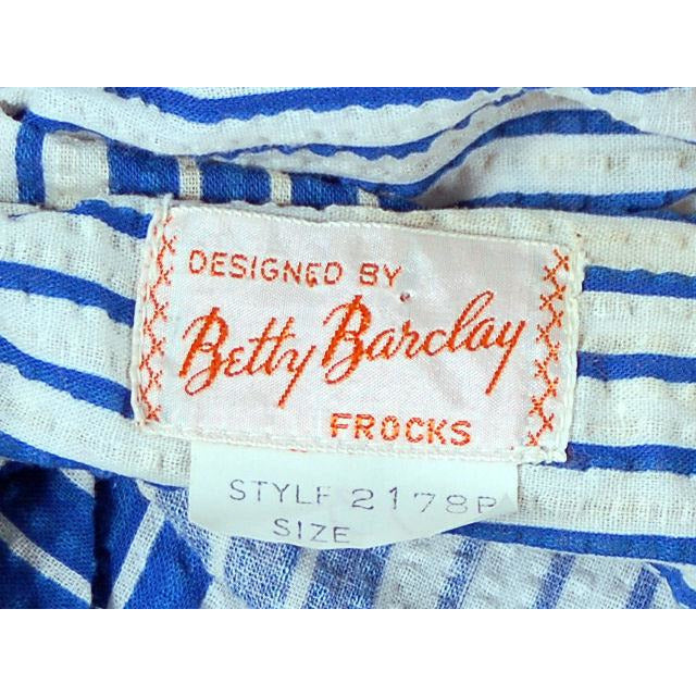 Sweet Vintage Seersucker Day Dress Blue Stripes Small Early 1940s Betty Barclay XS Women's,New Arrivals Betty Barclay