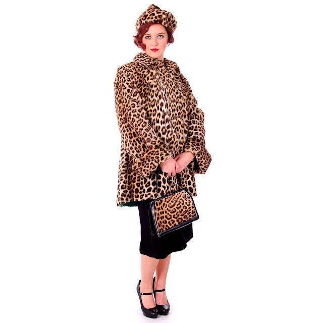Vintage Ladies Purse Genuine Fur & Black Leather Late 1940s Handbags,New Arrivals The Best Vintage Clothing