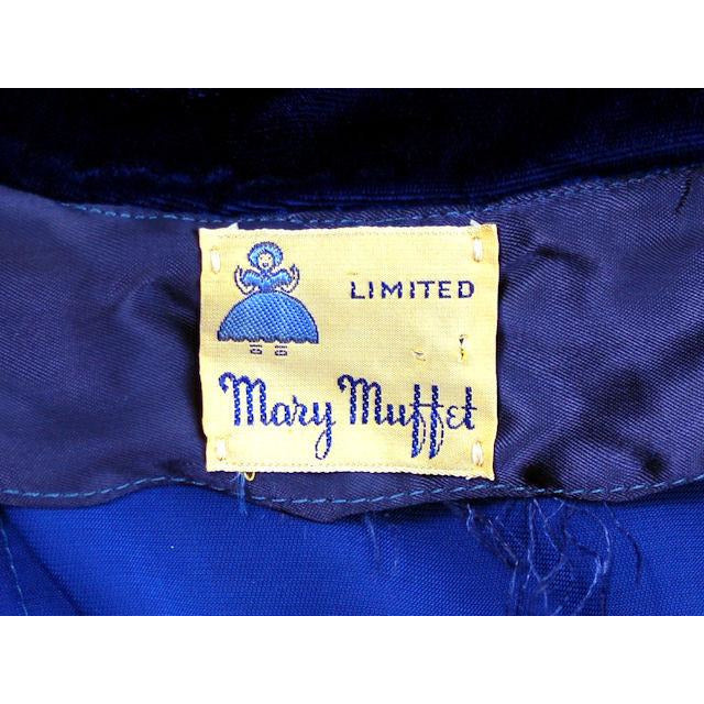 Vintage Sapphire Blue Velvet Party Dress 1940s Mary Muffet Limited Small NWT Women's,New Arrivals Mary Muffet