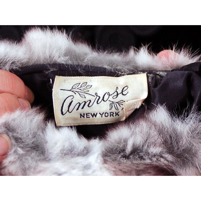 Vintage Chinchilla Fur Hat, Scarf & Muff Set 1950s Amrose Women's The Best Vintage Clothing