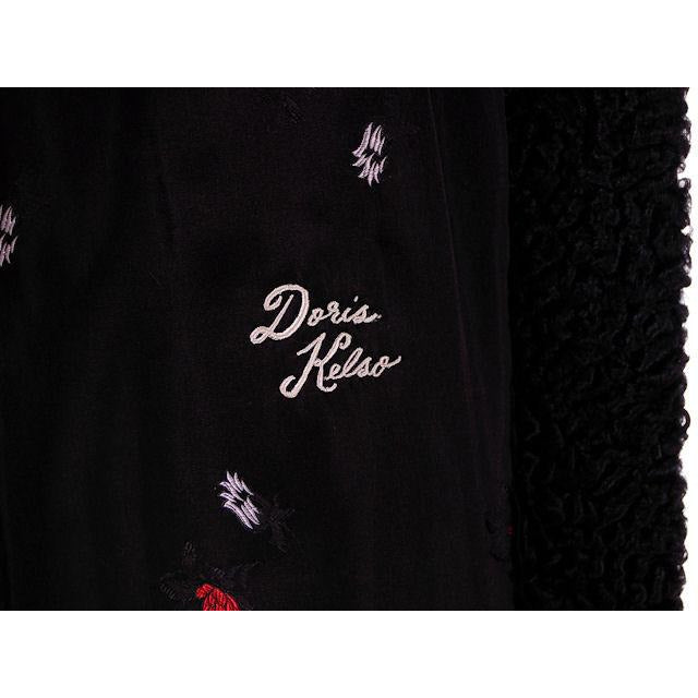 Vintage Ladies Coat Black Persian Lamb Mink Silver Mink Trim & Hat 1950s Women's,New Arrivals The Best Vintage Clothing