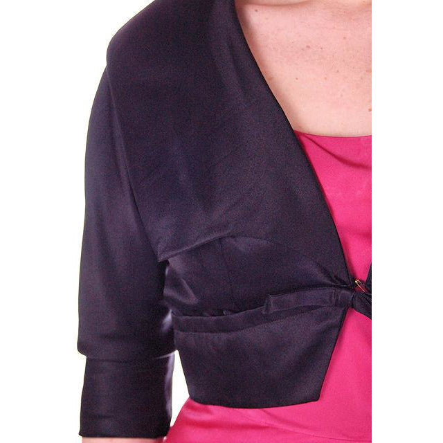 Vintage Jacket Black Silk Satin Midi Evening 1940S 34" Bust Cart2cart The Best Vintage Clothing