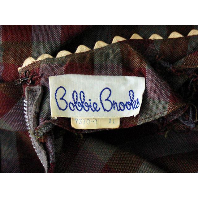 Vintage Day Dress Bobbie Brooks Brown/Green Plaid 1950s 34-24-Free Women's,New Arrivals Bobbie Brooks