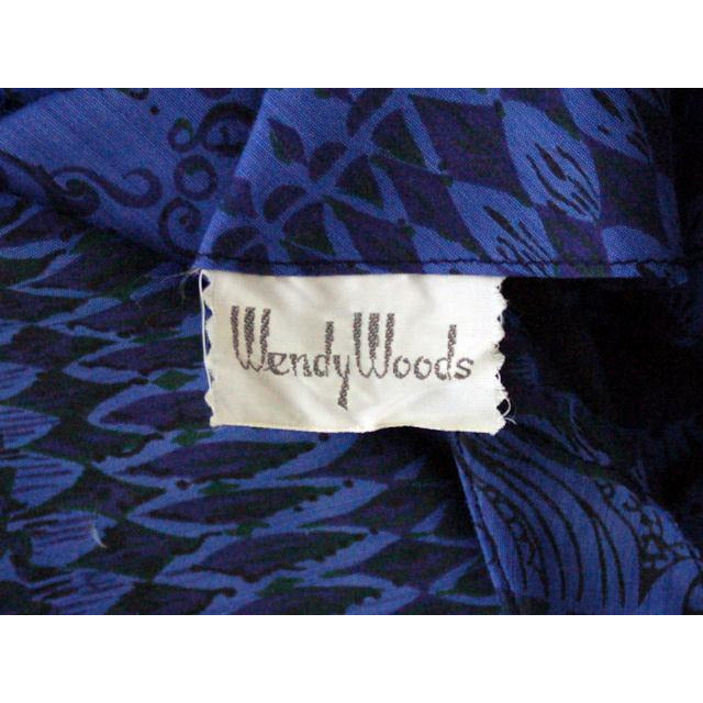 Vintage Blue Day Dress Wendy Woods Full Skirt 1950s 34-24-Free Women's,New Arrivals Wendy Woods