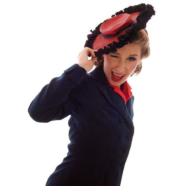 Vintage Womens Double Breasted Gab Suit 1940s Navy Blue 34-24-24 Women's,New Arrivals vendor-unknown