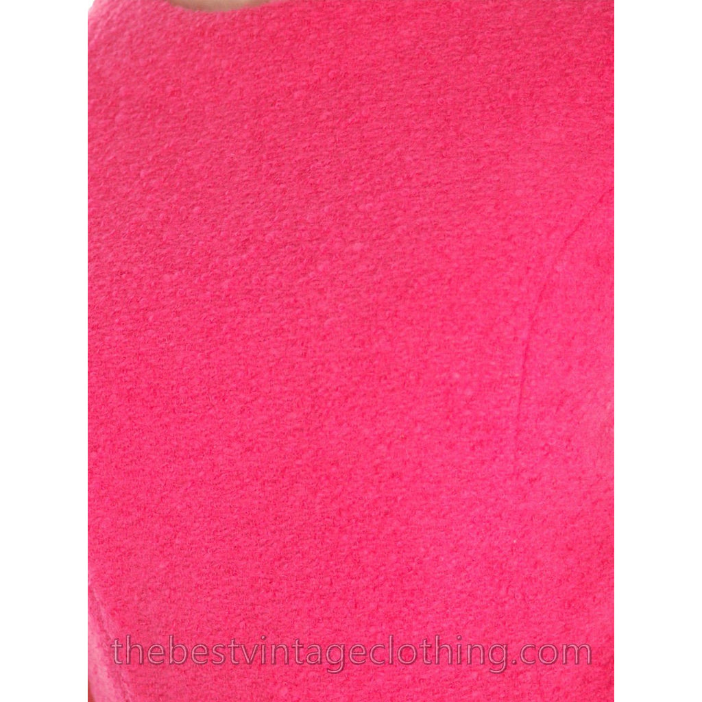 Vintage 1950s Womens Suit Pink 2 Pc Skirt Suit Hot Pink 100% Wool Boucle 38-26-38 The Best Vintage Clothing