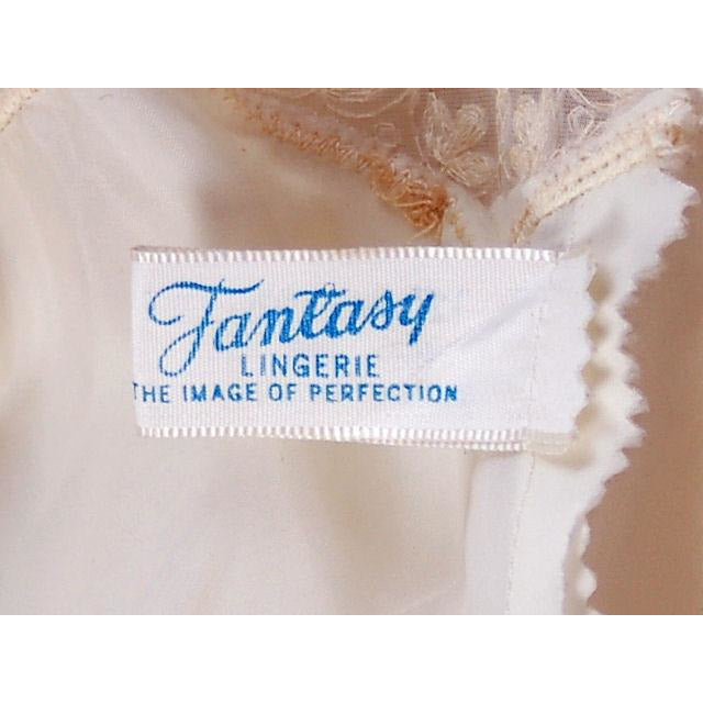 Vintage Full Slip Dupont Nylon Satin Scalloped Lace 1950s Fantasy 34 Cart2cart vendor-unknown