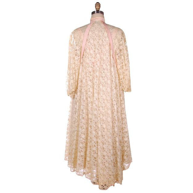 Vintage Sheer & Lace 2PC Peignoir Pink 1950s Classic Eye-Ful Label Small 34 Cart2cart The Best Vintage Clothing