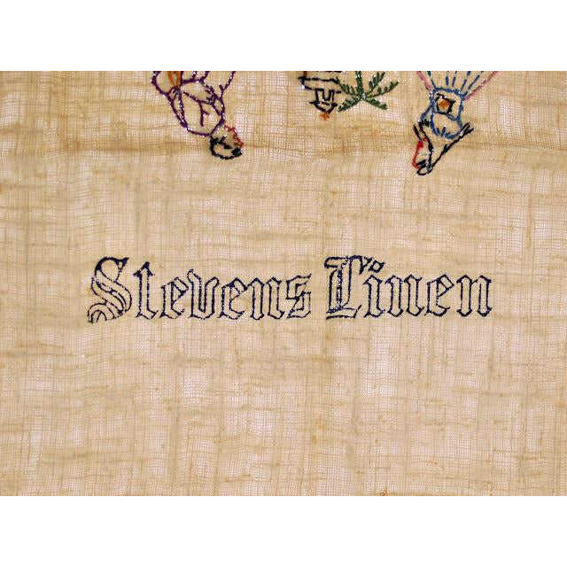 Vintage Kitchen Towel Stevens Linen "Sunday" Embroidered 1940s Collectibles,On Sale The Best Vintage Clothing
