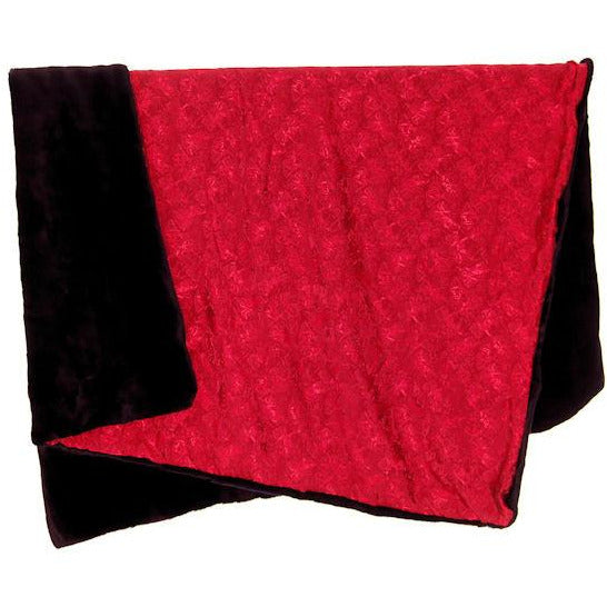 New Faux Fur Fabulous Reversible Designer Throw by Film Costume Designer Molly Maginnis #2 Black/Red Zeitgeist Modern Molly Maginnis