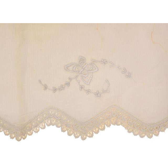 Pair of Vintage White on White Linen Pillowcases Embroidered Butterflies 1930s Collectibles The Best Vintage Clothing