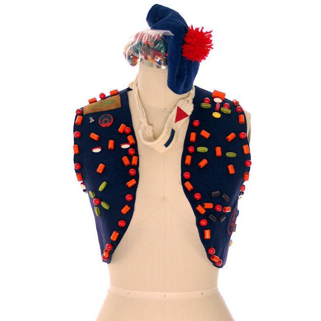Vintage Campfire Girls Vest w/ Loads of Beads, Extra Beads & Cap 1960s - The Best Vintage Clothing
 - 1