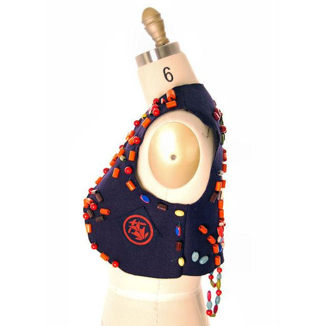 Vintage Campfire Girls Vest w/ Loads of Beads, Extra Beads & Cap 1960s Women's,New Arrivals The Best Vintage Clothing