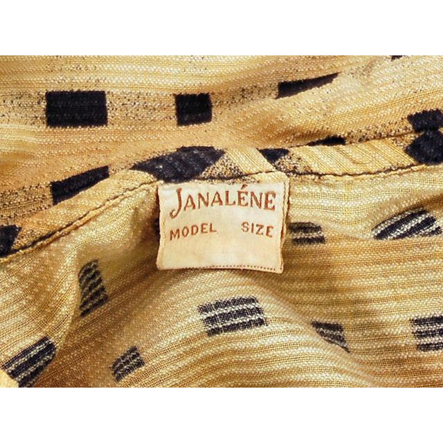 VTG 1930s Dress Yellow & Black Plaid Costume or Redesign Depression Janalene Women's The Best Vintage Clothing