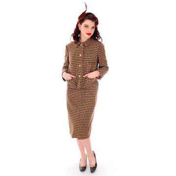 Vintage Davidow Womens Suit Chanel Style 1960s Wool 38-24-27 Women's,New Arrivals Davidow