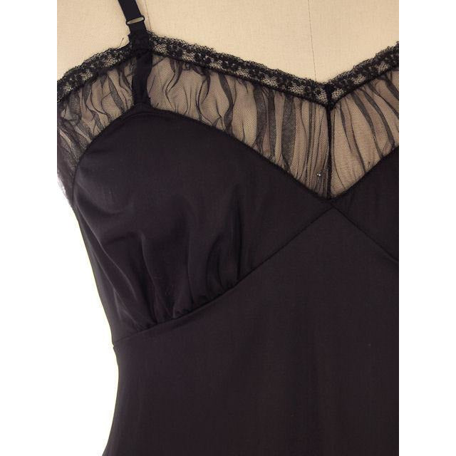 Vintage Full Slip Black Nylon Luxite by Holeproof 1940s Sz 34 Women's,New Arrivals Holeproof