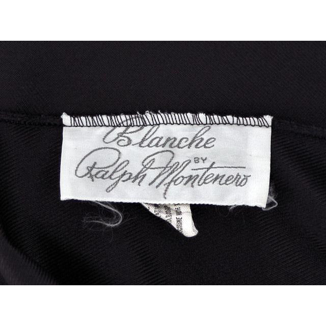 Vintage Black Nylon Full Length Negligee Blanche by Ralph Montenero 1970s L Women's Ralph Montenero