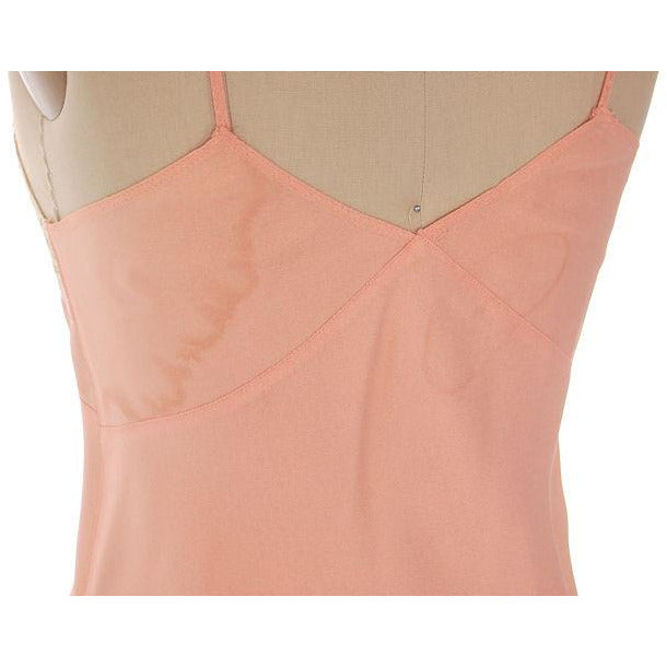 Vintage 1930s Full Slip Bias Cut Peach Rayon Lace Trim Womens Sz 36 NWOT Women's,New Arrivals The Best Vintage Clothing